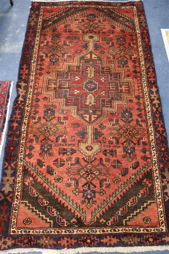 A Hamadan carpet 185cm. x 92cm.